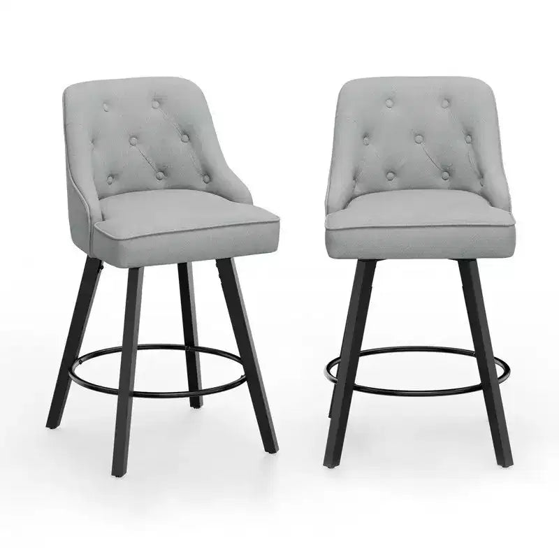 Elegant 360 Swivel Bar Stool Stylish Design with Plush Cushion & Sturdy Build