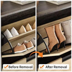 Shoe Cabinet with 4 Flip Drawers, Freestanding Shoe Storage Organizer for Entryway, Narrow Shoe Rack with 3-Tier Adjustable Shelves