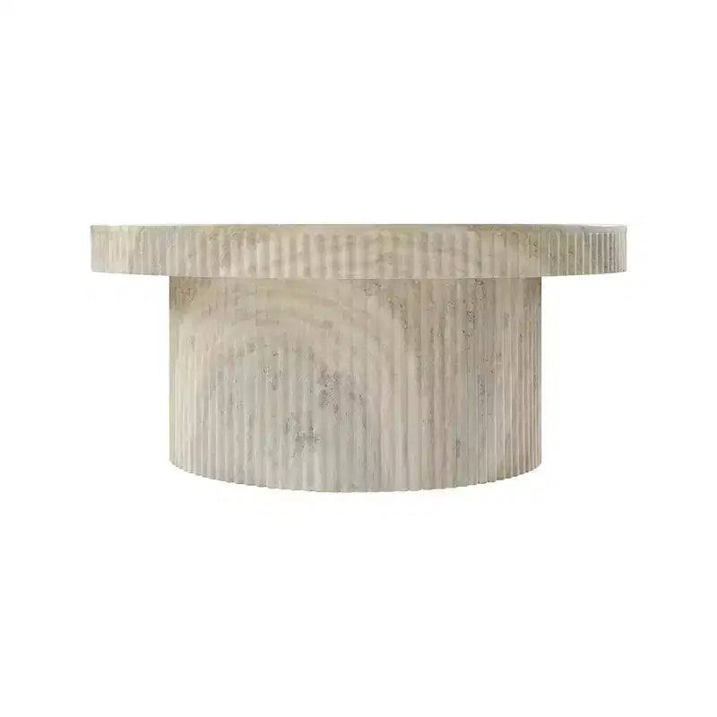 Legatto Travertine Finish Concrete Coffee Table