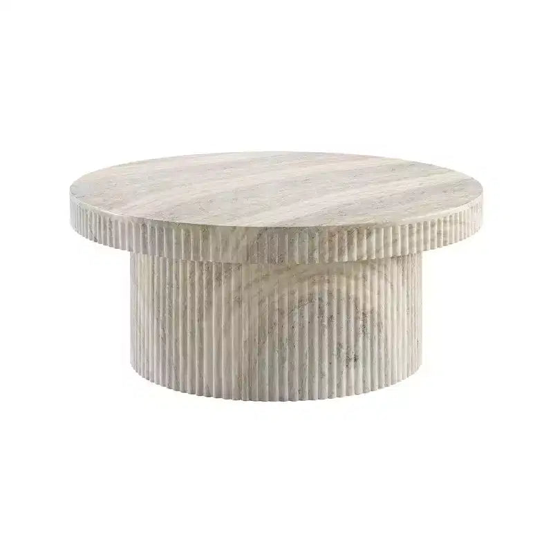 Legatto Travertine Finish Concrete Coffee Table