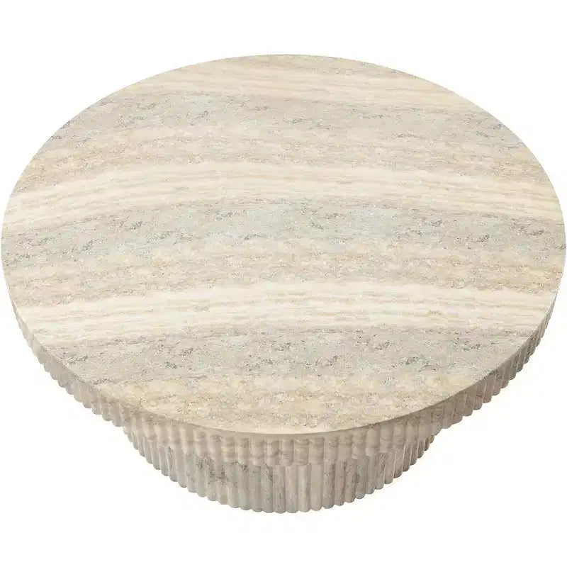 Legatto Travertine Finish Concrete Coffee Table