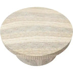 Legatto Travertine Finish Concrete Coffee Table
