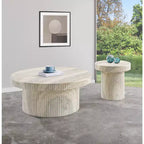Legatto Travertine Finish Concrete Coffee Table