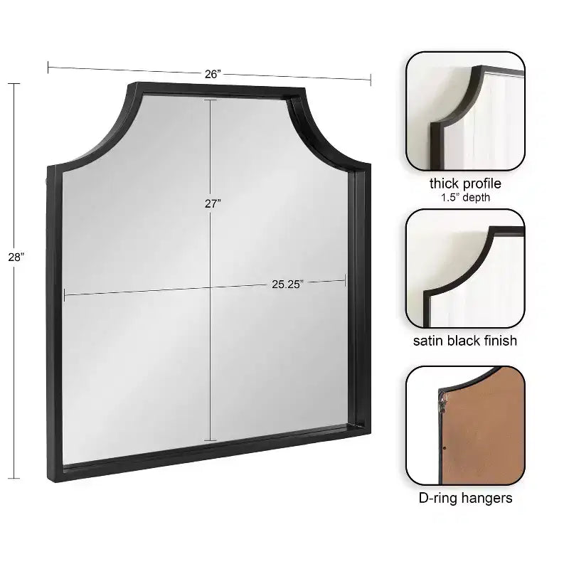 Scalloped Arch Framed Wall Mirror