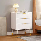 Modern Small Fluted 3 Drawer Dresser for Bedroom, Nightstand