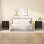 Modern Small Fluted 3 Drawer Dresser for Bedroom, Nightstand