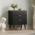 Modern Small Fluted 3 Drawer Dresser for Bedroom, Nightstand