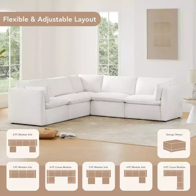 Modular Sectional Couch for Living Room