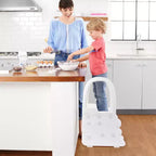 Toddler Step Stool for Bathroom Sink, 2 Step Stools for Kids, Anti-Slip Stool for Kitchen Counter, Potty Training Toilet Stool with Handrail