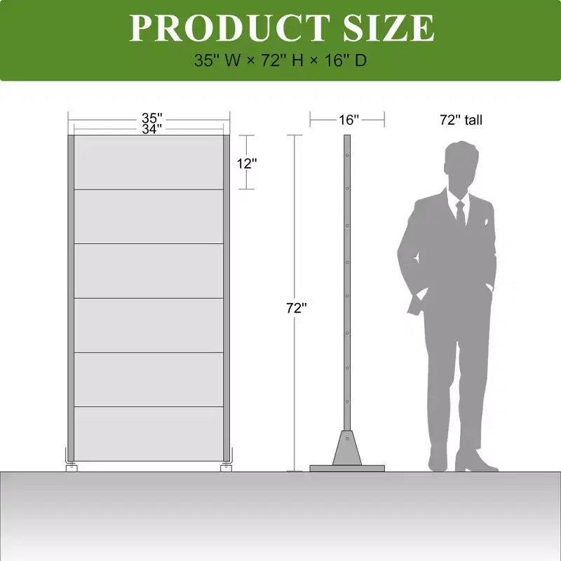 72 H Outdoor Privacy Screen Decorative Garden Fence