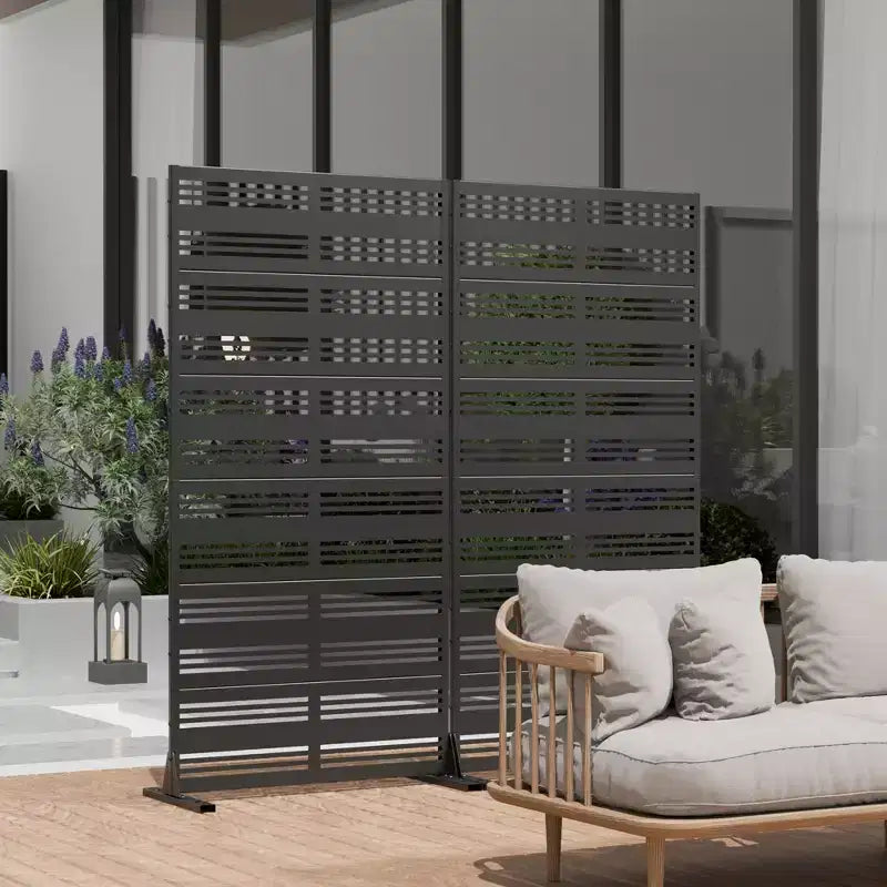 72 H Outdoor Privacy Screen Decorative Garden Fence
