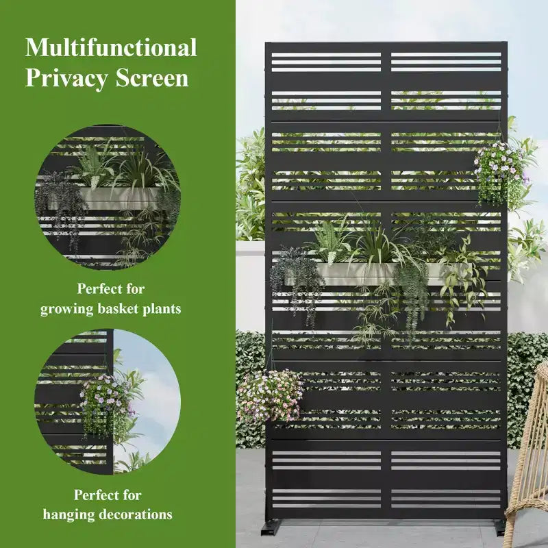 72 H Outdoor Privacy Screen Decorative Garden Fence
