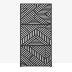 Room Divider Screen Random Stripe Brown Galvanized Sheet 72x47x16in 3-Panel