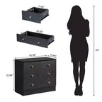 4-Drawer Pink Particle Board 25.98in. W Chest of Drawer