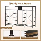 Dresser for Bedroom with 11 Fabric Drawers, Featuring Power Outlet & LED Lights, Wooden Top, 55w TV Stand for Chest of Drawers for Closet Entryway
