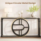 55 Entryway Table, 5-Tier Console Tables for Entryway, Industrial Sofa Tables with Storage for Living Room, Entry Hallway Couch Entrance Table