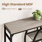 55 Entryway Table, 5-Tier Console Tables for Entryway, Industrial Sofa Tables with Storage for Living Room, Entry Hallway Couch Entrance Table