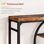 55 Entryway Table, 5-Tier Console Tables for Entryway, Industrial Sofa Tables with Storage for Living Room, Entry Hallway Couch Entrance Table