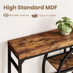 55 Entryway Table, 5-Tier Console Tables for Entryway, Industrial Sofa Tables with Storage for Living Room, Entry Hallway Couch Entrance Table