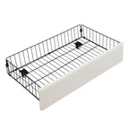 Queen/King Size Upholstered Platform Bed Frame with Storage Drawers & Headboard, Beige