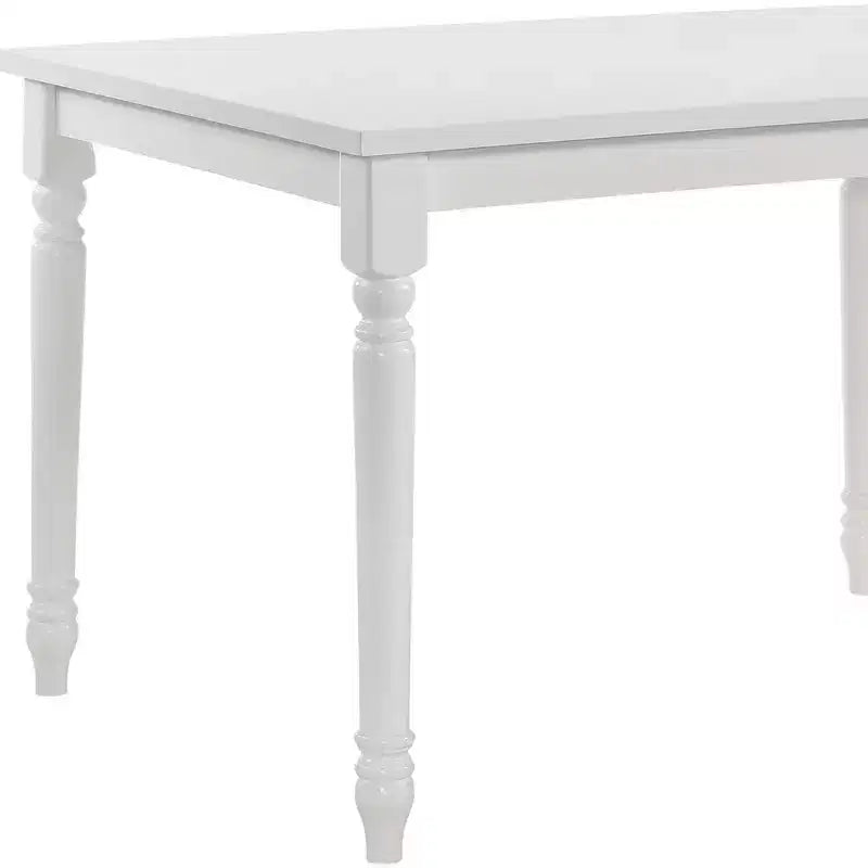 48 White Solid Wood Dining Table