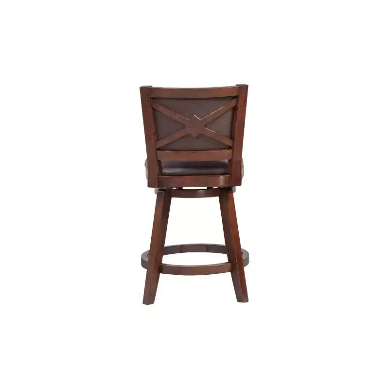 24" Broadmoor Swivel Counter Height Barstool with Back Cappuccino