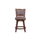 24" Broadmoor Swivel Counter Height Barstool with Back Cappuccino