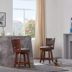 24" Broadmoor Swivel Counter Height Barstool with Back Cappuccino