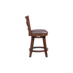 24" Broadmoor Swivel Counter Height Barstool with Back Cappuccino