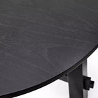 5pc Aspen Farmhouse Extendable Dining Set with Solid Wood Swivel Chairs Matte Black