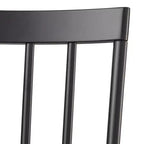 5pc Aspen Farmhouse Extendable Dining Set with Solid Wood Swivel Chairs Matte Black