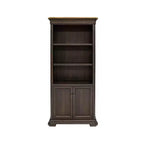 78" Sonoma Bookcase with Doors Brown - Arched Design, No Assembly Required