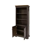 78" Sonoma Bookcase with Doors Brown - Arched Design, No Assembly Required